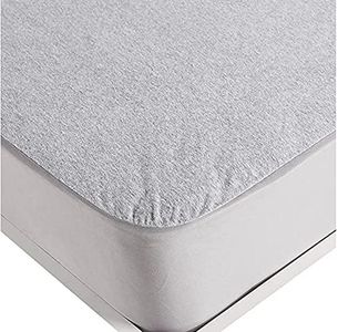 Springtek 100% Waterproof Mattress Protector | Premium Cotton Mattress Bed Cover | Breathable and Non-Allergenic Ultra Soft Fitted Bed Protector | 78x72 Inch, King, Grey