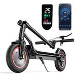 HeyScooter W6 Electric Scooter for Adults, E Scooter 25km/h Top Speed with 27-37km Range, 500W Motor 10'' Pneumatic Tire,Foldable Scooter with Dual Braking System,APP Control LED Lights,Max Load 120kg