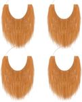 BOARDFEB St. Patrick's Day Brown Fake Beards 4 Pack, Suitable for Irish Festivals and Other Holiday Events Facial Costumes for Men and Women, Brown, 9*8 IN