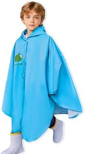 GAMYPET Toddler Rain Poncho Outwear Hood Rain Gear Boy and Girl Cartoon Rainwear Jacket Cute Light Weight Kids Rain Coat