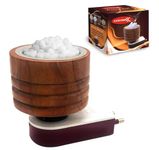 Aadhik Kapoor Dani Camphor Diffuser for Home Bakhoor Burner Kapoor Diffuser (Wood, Cylindrical, Brown)