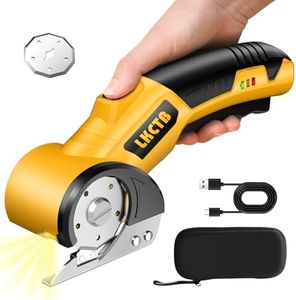 LKCTB Electric Scissors, Cardboard Cutter, With LED Light, High-Efficiency Brushless Motor, 2000mAh Battery, Tungsten Steel Blade, Suitable for Cloth, Cardboard, Leather, Carpet