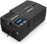 CyberPower BR1200ELCD-UK BRICs Series, 1200VA/720W, 6 UK Outlets (3 Surge only, 3 UPS and Surge), 1 USB Charging Port, AVR, Brick Format