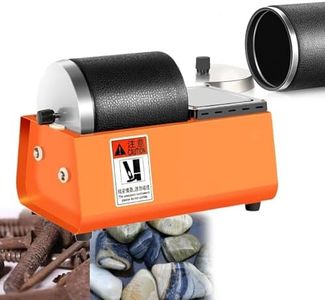 Electric Rock Tumbler, Rock Tumbler Kit, Adjustable Speed/Noise Reduction Barrel, Strong Operating Power/Uniform Vibration and Low Noise, for Crystals, Stone, Glass, Metal,A