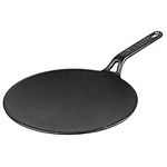 Vinod Legacy Pre-Seasoned Cast Iron Crepe Pan, Dosa Pan, Cookware for Indoor & Outdoor Use - Flat Skillet Tawa Griddle,Chapati Roti Dosa Tawa Tava 26cm with Stay-Cool Handle, Induction Compatible