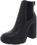 Steve Madden Women's Revised Fashion Boot, Black Leather, 9 US