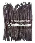 Vanillabazaar's Sustainable XL Extra Long Madagascan Vanilla Pods, 17-19cm Long, Premium Quality Flavour and Aroma (15 Pods)