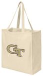 Reusable Georgia Tech Grocery Bags or GT Yellow Jackets Shopping Bags NATURAL COTTON, White, One Size