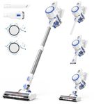 KRBORO Cordless Vacuum Cleaner, Stick Vacuum with 45 Mins Runtime, 2 Suction Modes, Anti-Tangle Brush Head