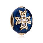 Blue Celtic Cross Clear Crystal Faberge Egg Charm Sale Cheap Jewelry Beads Fit Pandora Bracelets