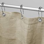 Bean Products Hemp Stall Shower Curtain (Natural), [36" x 74"] | All Natural Materials - Made in USA | Works with Tub, Bath and Stall Showers