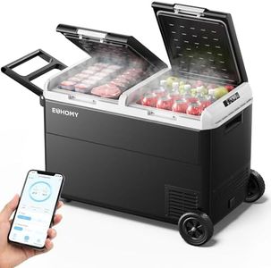 EUHOMY 12 Volt Refrigerator, 100QT(95L) Dual Zone Electric Cooler APP Control, IPX4 Waterproof Car Refrigerator -4℉~68℉, Car Fridge 12/24V DC 100-240V AC, Portable Car Freezer for Camping, Travel, RV
