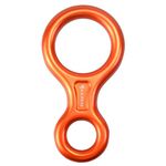 S.E.PEAK 35kN Rescue Figure 8 Descender Climbing Gear Downhill Equipment Rigging Plate Rappeling Device for Rock Climbing/Aluminum Alloy, Orange