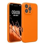 kwmobile Case Compatible with Apple iPhone 16 Pro Max Case - Slim TPU Silicone Phone Cover - Soft Touch Finish - Fruity Orange