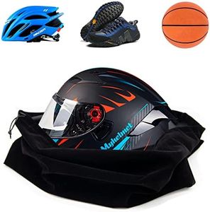 Motorcycle Helmet Bag Helmet Bag Welding Mask Hood Storage Large Storage Bag Velvet Cloth Packing Bag Black Velvet Pouch Bags with Drawstring for Riding Bicycle Sports Universal Tool Motorcycle