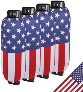 Boat Fender Covers | USA Flag Design | Several Size Options Available | 1, 2 & 4-Pack | 3mm Neoprene (4 Pack, 8" x 22")