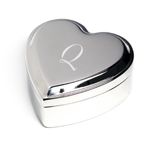 Cathy's Concepts Personalized Silver Heart Keepsake Box, Letter Q