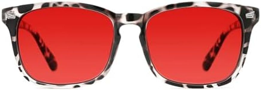 TIJN Sleep Glasses for 99.9% Blue Green Light Blocking Dual AR Coatings Red Lens for Computer Gaming Reduce Eyestrain