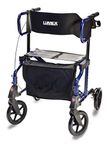 Lumex Hybridlx Rollator & Transport Chair, Majestic Blue, LX1000B