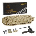 HILAKE 520 Motorcyle Chain 110 Links O-Ring with Connecting Master Link and Chain Breaker Heavy Duty Drive Chain for Motorcycle Bicycle Go Kart Mini Trail Bike