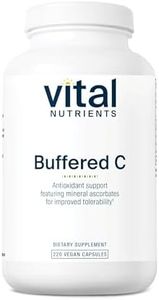 Vital Nutrients Buffered Vitamin C 500mg | Vegan Gentle Vitamin C for Sensitive Individuals* | Immune Support Supplement* | Gluten, Dairy and Soy Free | Non-GMO | 220 Capsules