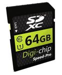 Digi-Chip 64GB SDXC Class 10 Memory Card For Nikon D3100, D3200, D3300, Nikon D3400, Nikon D3500, Nikon D5600, Nikon D7500 and Nikon 850 Digital SLR Cameras