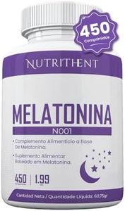 NUTRITHENT® 450 Comprimidos Melatonina Pura 1,99 mg | Rápida Asimilación | Suministro para 450 días | Ayuda con el insomnio y trastornos del sueño | Vegano sin OMG | Fabricado en España.