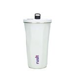 rush Vacuum Insulated Portable Stainless Steel Tumbler with Retractable Straw for Coffee, Juices, Iced & Hot Drinks | Leak-Proof with Twist-Off Lid | Hot & Cold | 600 ml | White