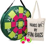 Target Toss Giant Inflatable Dart Board with Balls and a Thick Cotton Carry Bag, Outdoor Garden Ball Game