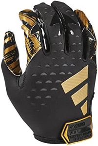 adidas Adizero 13 Football Receiver Gloves, Black/Metallic Gold, Large