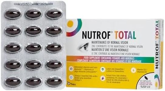 Nutrof Total Capsules – Eye Health Supplement with Lutein, Zeaxanthin, Omega 3, and Antioxidants | Essential Nutrients for Optimal Eye Health | Pack of 30 Capsules (1 Capsule per Day - 1-Month Supply)