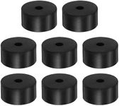 HARFINGTON 8pcs Rubber Spacer 1.57 Inch OD 0.3 Inch ID 0.8 Inch Thick Neoprene Round Anti Vibration Isolation Pads Isolator Rubber Washers Bushings for Home Cars Boat Accessories, Black