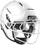 Schutt F7 AiR Varsity Football Helmet, Virginia Tech 5-Star Helmet, Lightweight Football Helmet for High School, Medium, Molded Gloss White, F7X EGOP III Facemask Attached