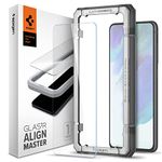 Spigen Alignmaster Tempered Glass Screen Guard Protector For Galaxy S21 Fe 5G Cellphone- 2 Pack