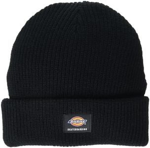 Dickies Men's Skateboarding Cuffed Beanie, Black, One Size