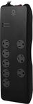 Power Gear 8-Outlet Power Strip Surge Protector, 7 Ft Extension Cord, 2100 Joules, Twist-to-Close Safety Outlet Covers, 3 Adapter-Spaced Outlets, On/Off Switch, Automatic Shutdown, Black, 12996