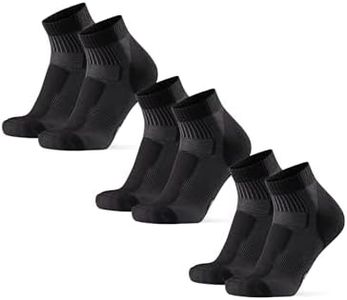 DANISH ENDURANCE Calcetines Senderismo Antiampollas, Calcetines Cortos, Hombre y Mujer, 3 Pack, Negro, 39-42