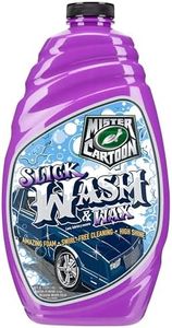 Turtle Wax X Mister Cartoon 54253 Slick Foam Wash and Wax, Clean and Protect in One Step, pH Neutral Formula, High Shine Finish, Safe for Cars, Trucks, SUVs, RVs, Motorcycles and More, 48 oz.