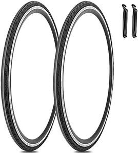 2 Pack 700x25C Bike Tire 700C 60 TPI Foldable Repalcement Bicycle Tires for Road Bicycle