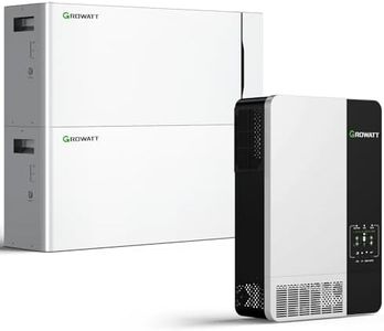 GROWATT 3500W Hybrid Solar Inverter Combo with2*ALP5120Wh and Cable, DC 48V to 120V AC Pure Sine Wave Off Grid for 48V Lithium AGM Battery Home Energy System, Support Parallel, UL1741, IEEE1547