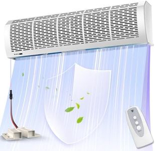 Crispaire 36" White Air Curtain with Magnetic Door Switch 1527 CFM/2559 FPM, Two-Speed Adjustable 180W Powerful Commercial Indoor Air Door Easy Installation 110V Industrial Fan