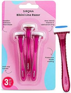 Sirona Bikini Line Trimming Razor for Women - Pack of 3 | Reusable for Sensitive Areas | Safe, Clean & Irritation-Free Shave