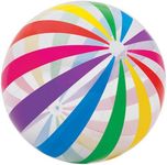 Jumbo Beach Ball Rainbow Color Ball 42 inch Inflatable Glossy Colorful Transparent Giant Beach Ball Pool Toys for Kids Beach Toys Summer Birthday Party Favors Great for Beach Pool Party Event