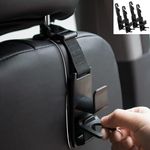 STHIRA® 4pcs Car Headrest Hooks for Backseat, Hooks for Hanging Heavy-Duty Up to 17.6lbs Capacity, Easy Install & Durable Car Organizer Hooks Perfect for Bags, Storage Bags, Water Bottles & More