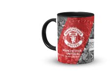 The Desi Monk Manchester United Inside Black Mug with Print | Football Coffee Mug | Man utd Printed Coffee Mug for Friends | 330 ml, Microwave & Dishwasher Safe| CM-393