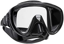 SCUBAPRO Flux Scuba Mask with Ultra Clear Single Lens and Hypoallergenic Silicone Skirt for Diving, Freediving or Snorkeling, Black