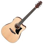 Ibanez AAD50CE-LG 6-String Electro Acoustic Guitar, Natural Low Gloss