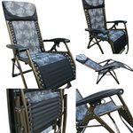 AMAZE" Folding Zero Gravity Living Room Reclining Recliner Push Back Easy Relax Portable Outdoor Indoor Sea Beach Swimming Pool Garden Farm House Home Sun Bed Lounger Chair - 02CK- Grey