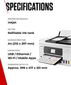 Canon MAXIFY GX4050 MegaTank Wireless Printer – High-Yield Ink