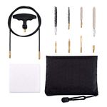 Boosteady .177 Cal & .22 Cal Airgun Cleaning Kit with Cotton Mop Nylon Brushes Flex Cable in Zippered Pouch